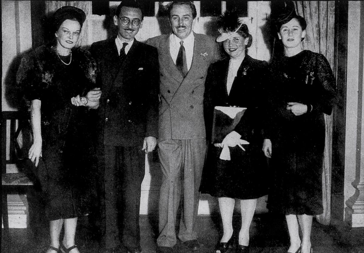 foto de Ari Barroso com Walt Disney