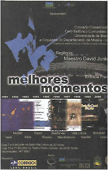 foto do caderno de apresentação do concerto